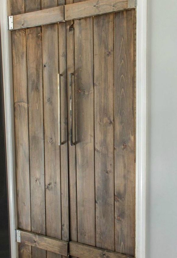 fake a gorgeous built in kitchen with these 13 hacks, Add some doors to your open pantry