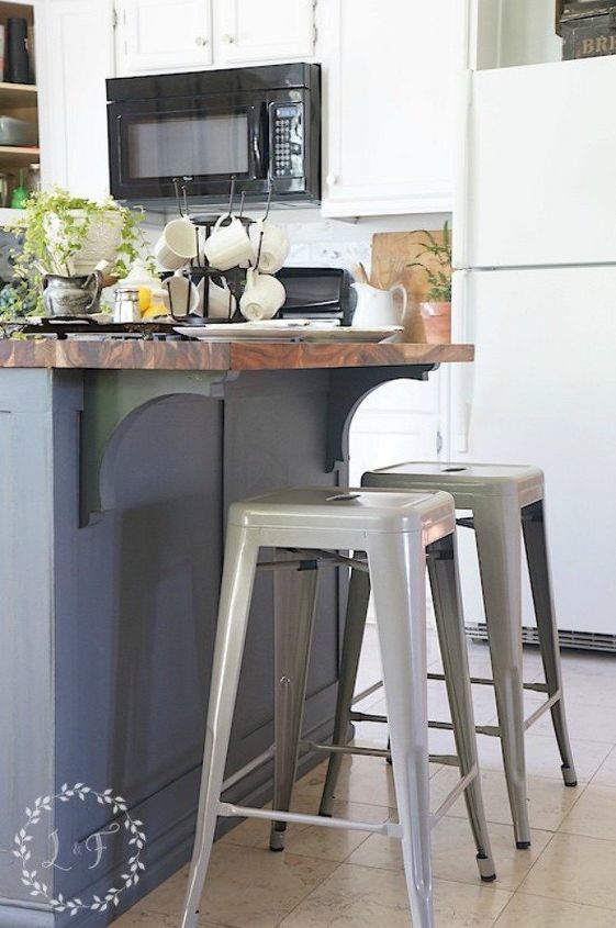 fake a gorgeous built in kitchen with these 13 hacks, Extend your countertop to include seating