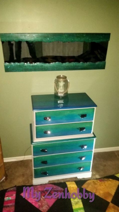 my sea chest make over, painted furniture
