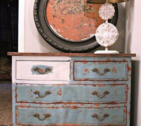 chippy blue dresser calm white dresser, painted furniture