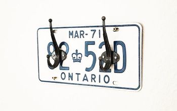License Plate Coat Rack