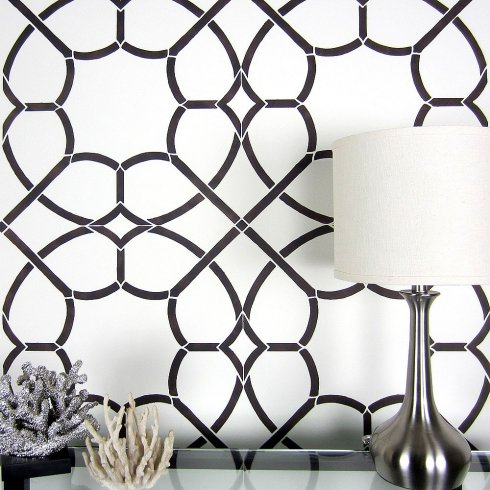 how to stencil the coco trellis wall pattern, gardening, how to