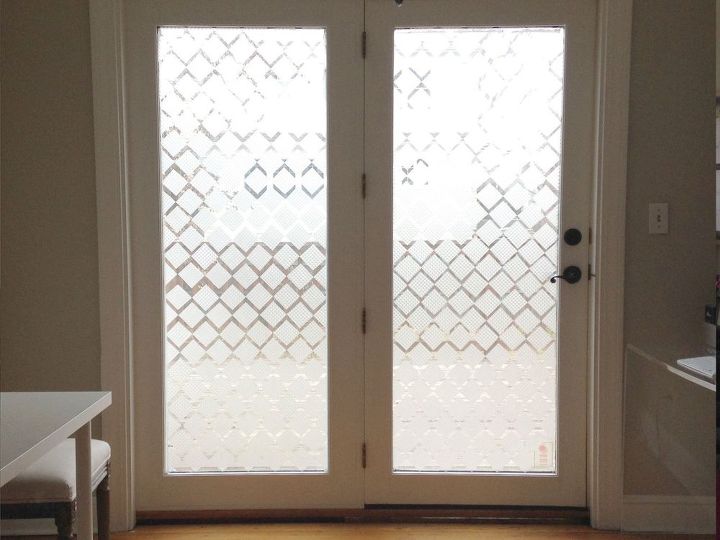 Privacy glass using contact paper
