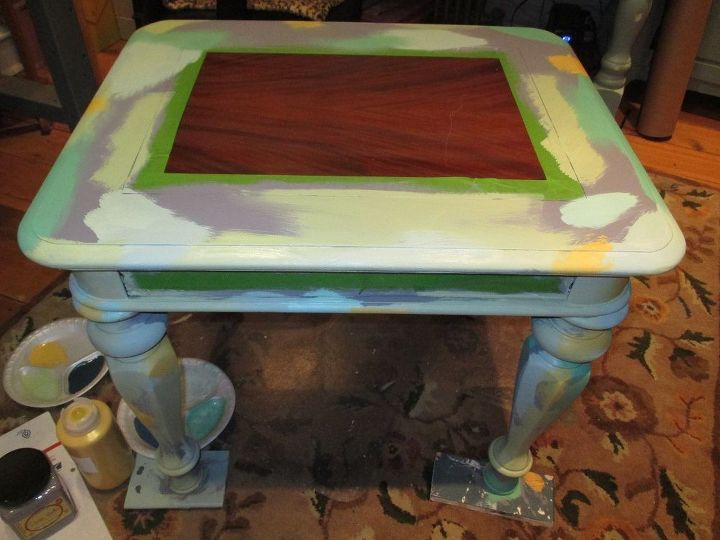 furniture makeover boring coffee table to statement piece, painted furniture
