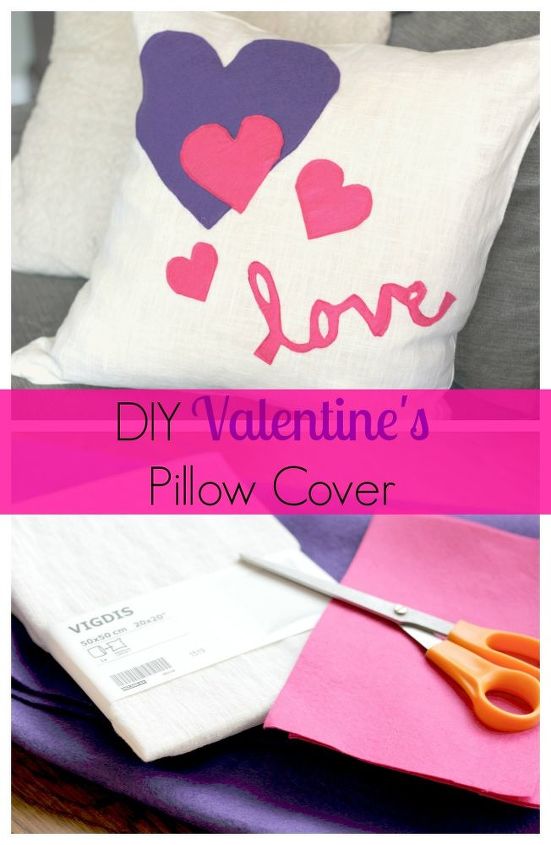 diy valentines pillow cover
