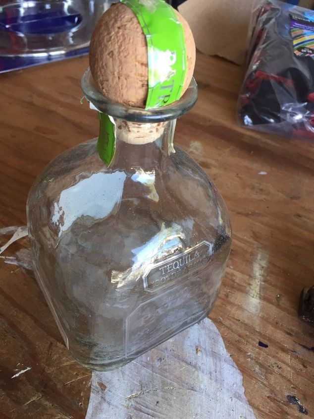 repurposed vintage inspired glass bottle