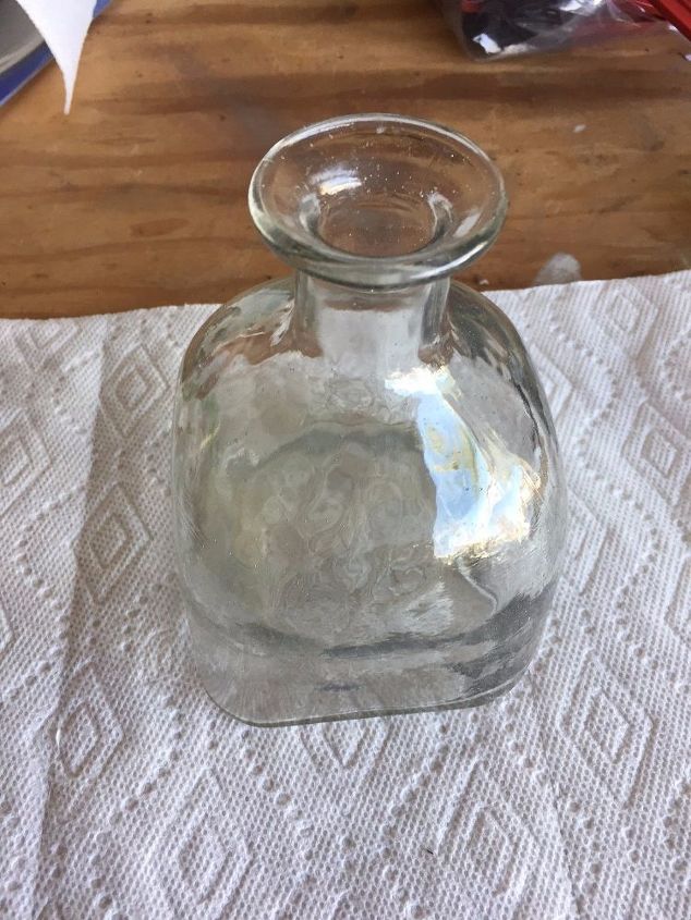 repurposed vintage inspired glass bottle