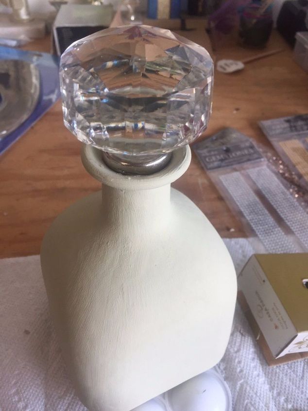 repurposed vintage inspired glass bottle