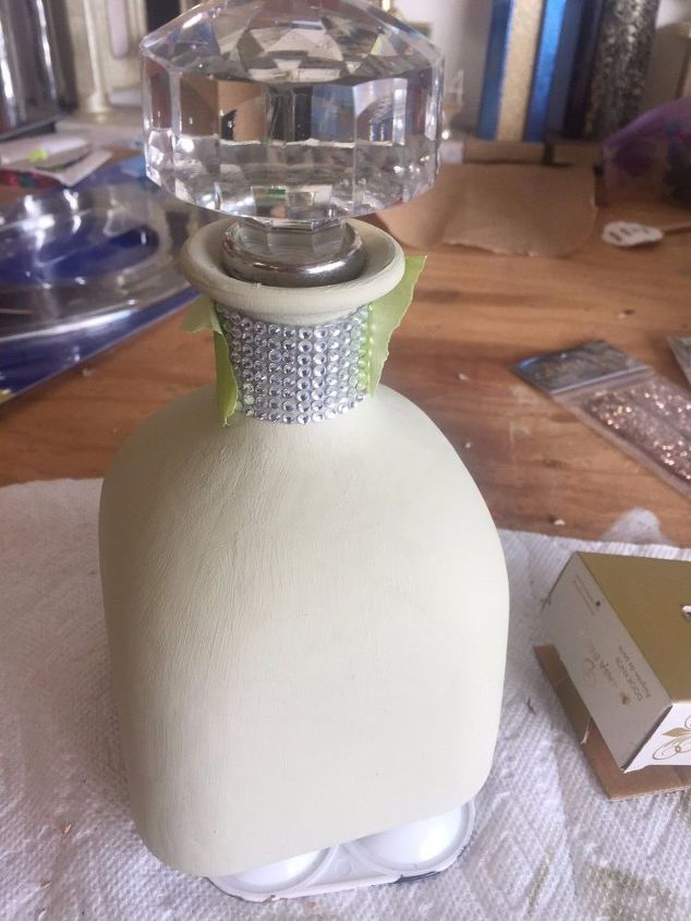 repurposed vintage inspired glass bottle