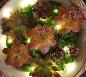 how to make a stunning artificial succulent garden centerpiece, flowers, gardening, how to, succulents