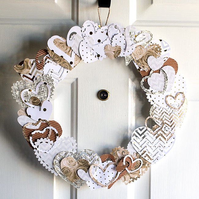neutral heart wreath for valentine s day, crafts, seasonal holiday decor, valentines day ideas, wreaths