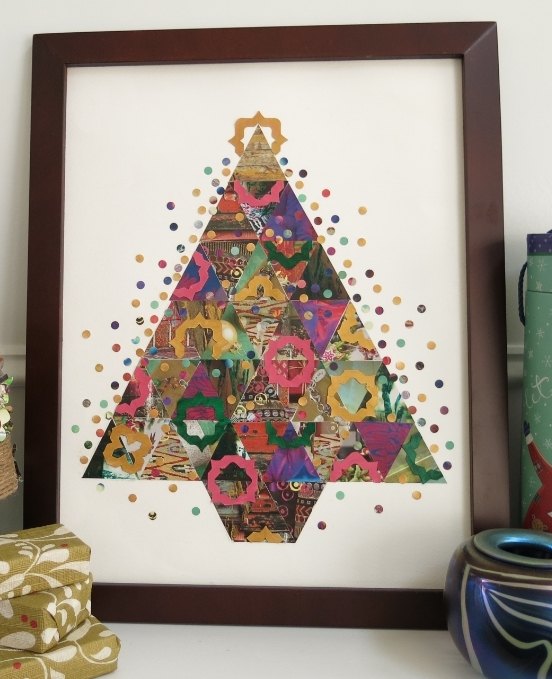 use scrapbook paper to make quilt inspired wall art, crafts
