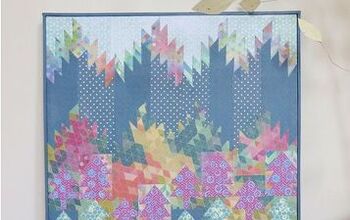 Utiliza papel de scrapbook para hacer arte de pared inspirado en el quilt