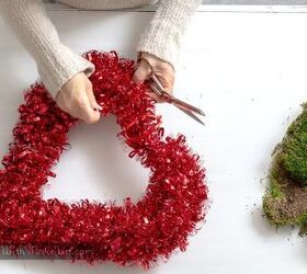 corona fcil de musgo en forma de corazn para san valentn