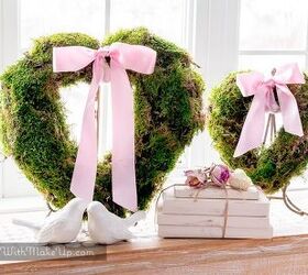 easy valentine heart shaped moss wreath, crafts, seasonal holiday decor, valentines day ideas, wreaths