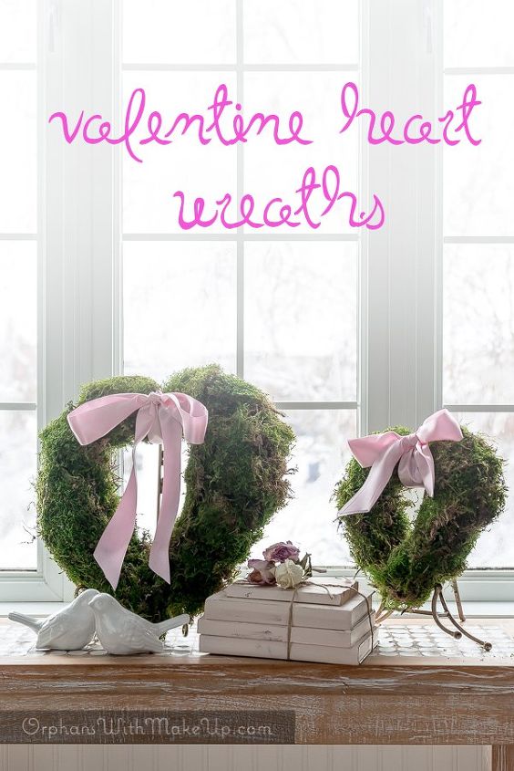 easy valentine heart shaped moss wreath, crafts, seasonal holiday decor, valentines day ideas, wreaths
