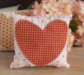 mini valentine s day pillows with a burlap heart, crafts, seasonal holiday decor, valentines day ideas