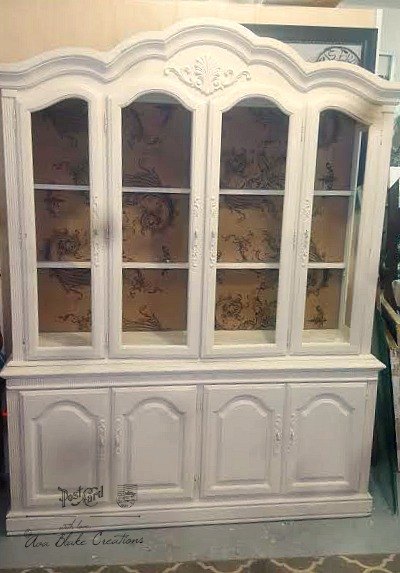 upcycling a vintage hutch into 2 new pieces, painted furniture