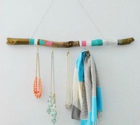 s why you should use hanging storage from now on 13 ways, storage ideas, Or a driftwood branch to suspend scarves