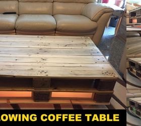 diy pallet coffee table glowing, painted furniture, pallet