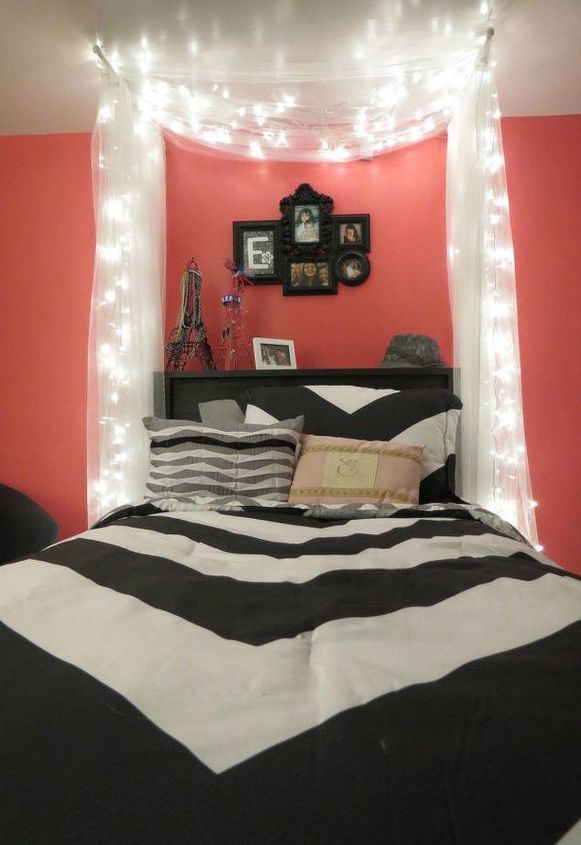 14 increbles ideas de luces de hadas que definitivamente vamos a copiar, Dormitorio de chica adolescente