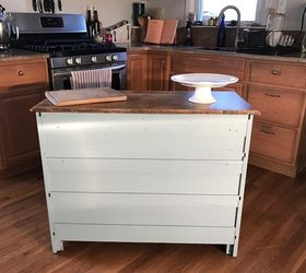 kitchen island made from old dresser