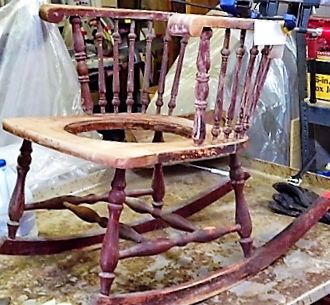 rocking chair salvage, painted furniture