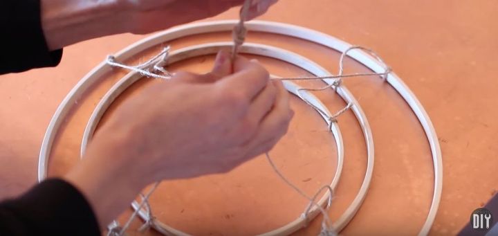 diy chandelier boho fringe, lighting