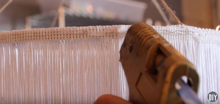 diy chandelier boho fringe, lighting