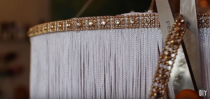 diy chandelier boho fringe, lighting