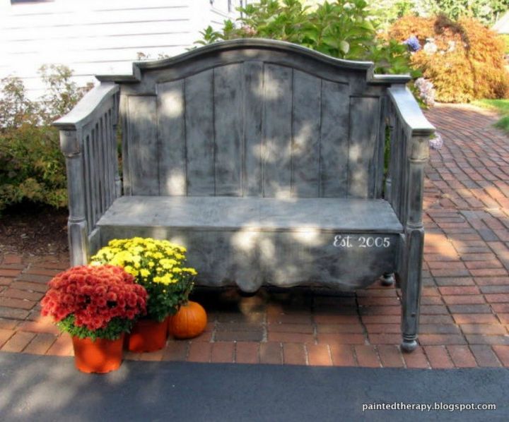 s don t kick your old crib to the curb before seeing these 14 ideas, curb appeal, Turn it into a rustic outdoor bench