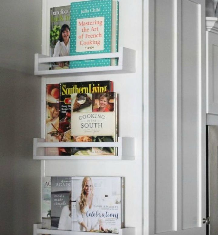 s organize your kitchen with these 16 simple and cheap storage ideas, kitchen design, organizing, storage ideas, Install thin bookshelves on your cabinets