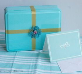 cut a piece of washi tape for these 25 creative ideas, Wrap pieces over old tins to make gift boxes