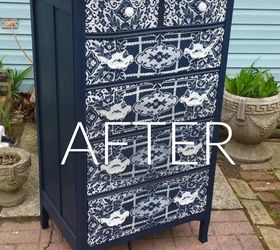 s stop everything these dresser makeovers look ah mazing, painted furniture, After A bold blue dresser that stands tall