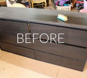 s stop everything these dresser makeovers look ah mazing, painted furniture, Before An IKEA Malm dark dresser