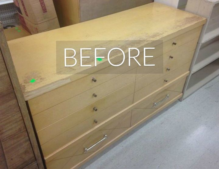 s stop everything these dresser makeovers look ah mazing, painted furniture, Before A rough and damaged dresser