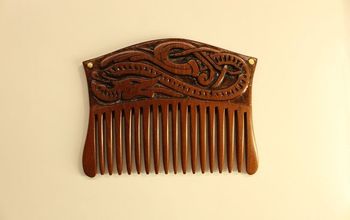 Hair Comb Out of 100 Year Old Purple Heart Wood