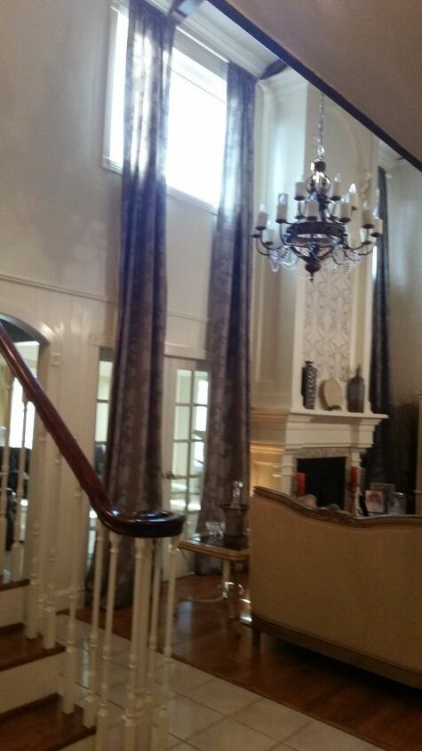 t 2 story curtains for whole lot less than custom, home decor, window treatments