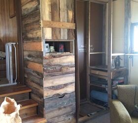 pallet and barn wood built in cabinet, closet, kitchen cabinets, kitchen design, outdoor living, pallet