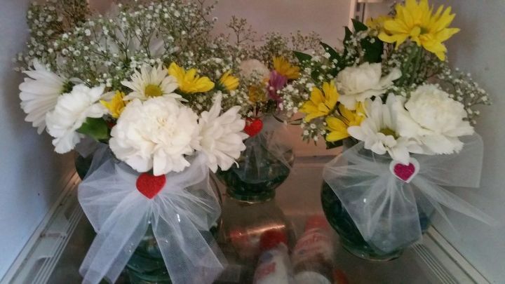 flores de la mesa de la boda