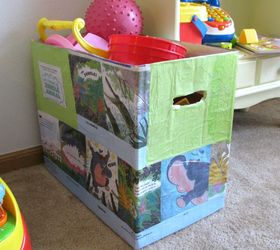 How to Reuse a Diaper Box and an Old Children's Books