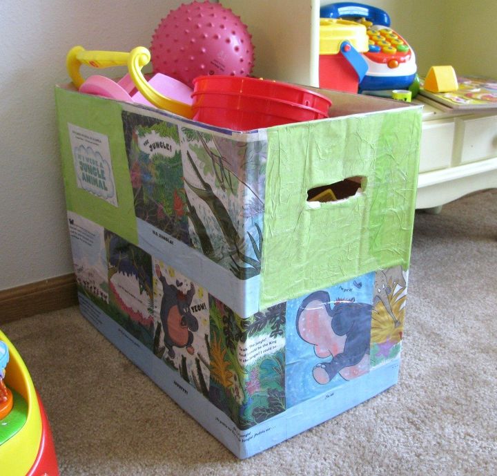how to reuse a diaper box and an old children s books, how to