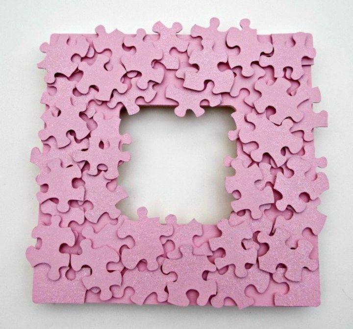 s 20 heartfelt valentine s day gifts for under 20, seasonal holiday decor, valentines day ideas, Or make a puzzle piece picture frame