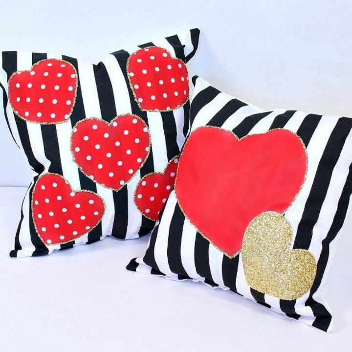 s 20 heartfelt valentine s day gifts for under 20, seasonal holiday decor, valentines day ideas, Decorate your throw pillows with hearts