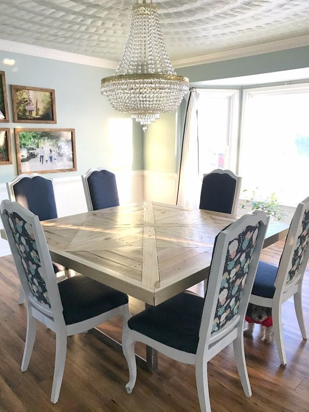 reclaimed dining table, painted furniture