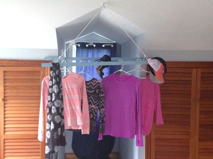 turn an old ladder into additional closet space, closet
