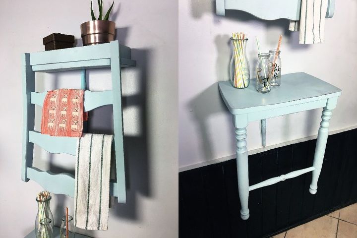 chair turned shelf