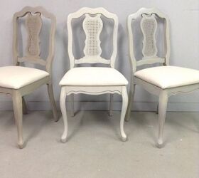 mismatched dining chair chalk painted furniture makeover