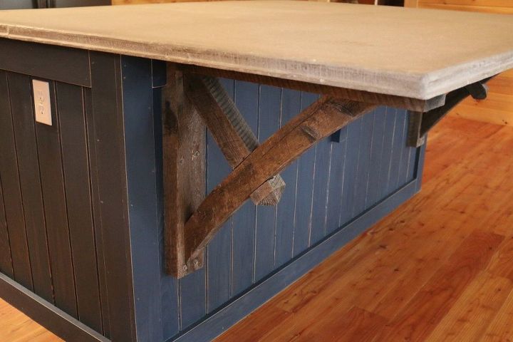how to make a kitchen island with a concrete countertop start finish