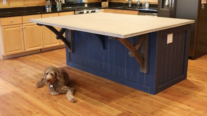how to make a kitchen island with a concrete countertop start finish